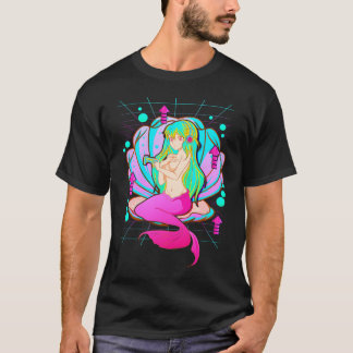 Camiseta Anime Mermaid Gamer Tema Pastel Vaporwave