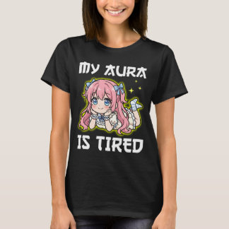 CAMISETA ANIME - MINHA AURA ESTÁ CANSA