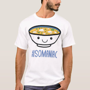 Camiseta Anime Misomaniac Funny Miso Japonês de Sopa Kawai