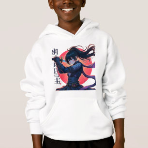 Camiseta Anime Ninja Girl com Katana - Epic Samurai Warrior