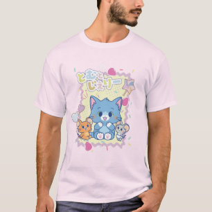 Camiseta Anime o Tom e o Jerry Strawberry