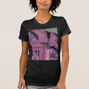 Camiseta Anime Olhos Pastel Kawaii Garota Estética Japonesa