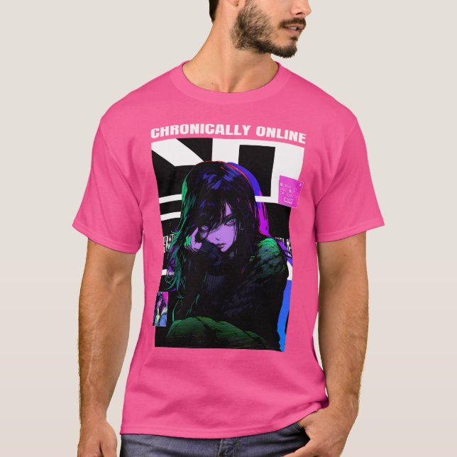 Camiseta Anime on-line crônico (Frente)