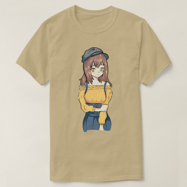 Camiseta Anime Otaku Girl Autumn Japan Culture Art Aesth (Frente do Design)