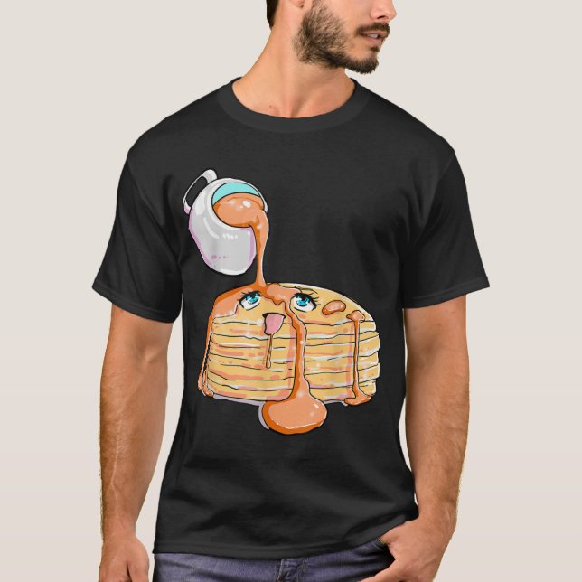 Camiseta Anime Pancake Pancake Ahegao Lewd Dizendo (Frente)