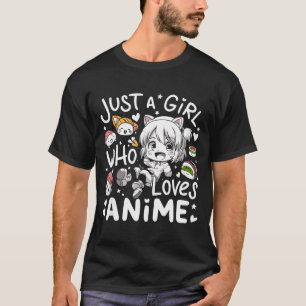Camiseta Anime Para Garotas Adolescentes Apenas Uma Garota