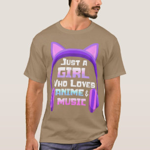 Camiseta Anime para Garotas Adolescentes Apenas Uma Raparig