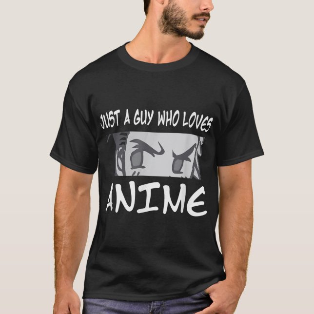 Camiseta Anime para n Boy Apenas uma Cara que ama anime (Frente)