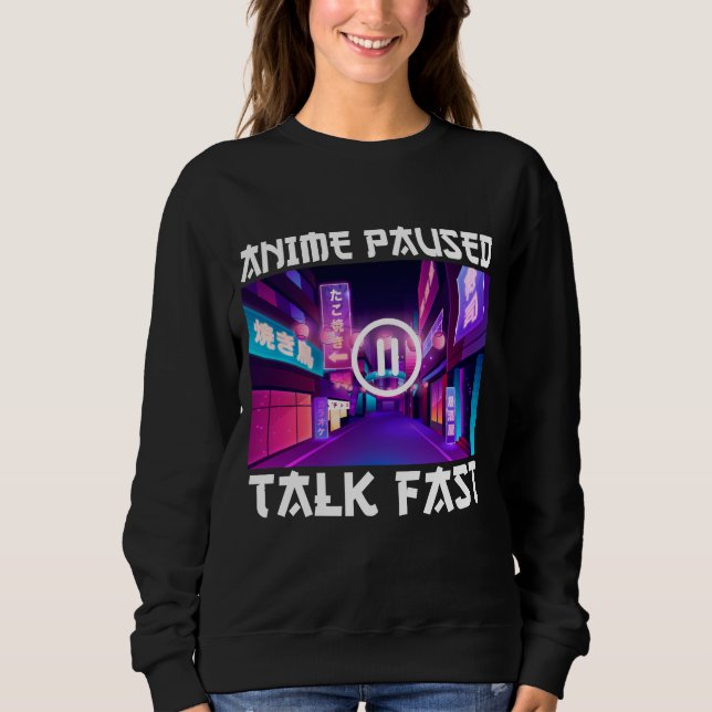 Camiseta Anime Pausado Fala Rápido   (Frente)