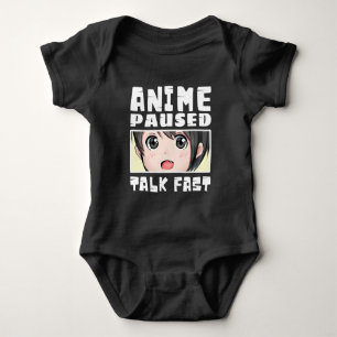 Camiseta anime pausado fala rápido