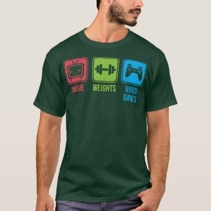 Camiseta Anime, Pesos, Videos games Otaku Workout 