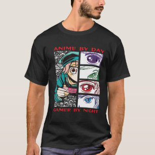 Camiseta Anime Por Dia Gamer Por Noite, Kawaii Anime Girl G