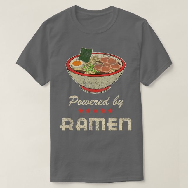Camiseta Anime Powered by Ramen  (Frente do Design)