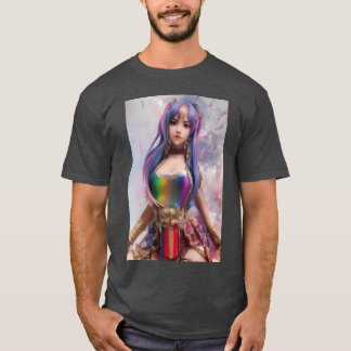 Camiseta Anime Rainbow vintage