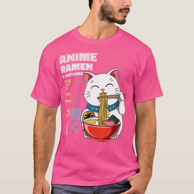 Camiseta Anime Ramen E Desenhando (Frente)