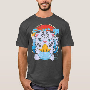 Camiseta Anime RamenTigerKawaii Japonês 973