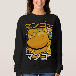 Camiseta Anime Retro Japonês Kawaii, Fruta de Mango Cute