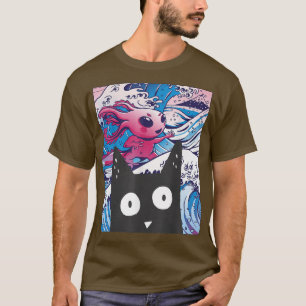 Camiseta Anime Retro Kitten Neko Synthwave Japão 80s Manga