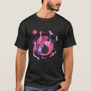 Camiseta Anime Rock Japonês - Violão estético