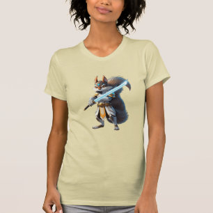 Camiseta Anime Samurai Esquilo Guerreiro