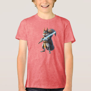 Camiseta Anime Samurai Esquilo Guerreiro