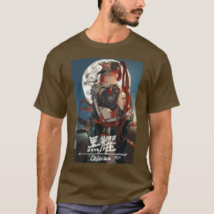 Camiseta Anime Samurai Girl Kawaii Waifu - Japonês estético