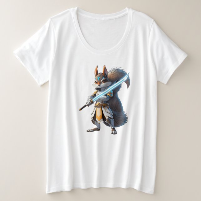 Camiseta Anime Samurai Squirrel Warrior (Frente do Design)