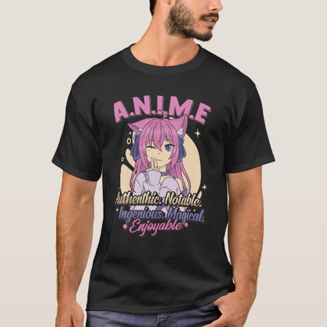 Camiseta Anime Significa Magia Autêntica Notável Ingênica (Frente)