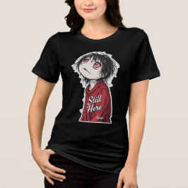 Camiseta Anime Sombrio "Ainda Aqui" Estético Ilustrativo Gó