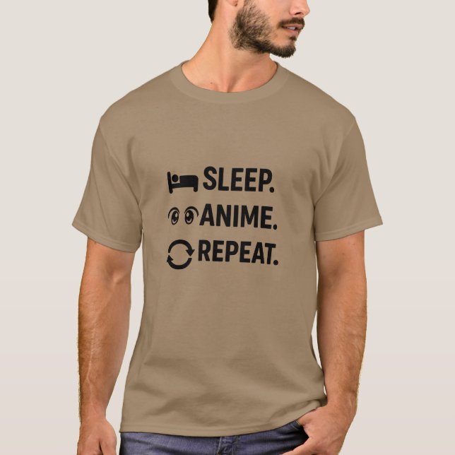 Camiseta Anime Sono Repetitivo retrô (Frente)