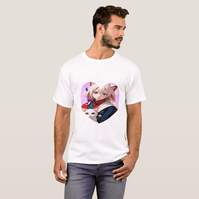Camiseta  Anime Soul & Feline Eyes (Frente Completa)