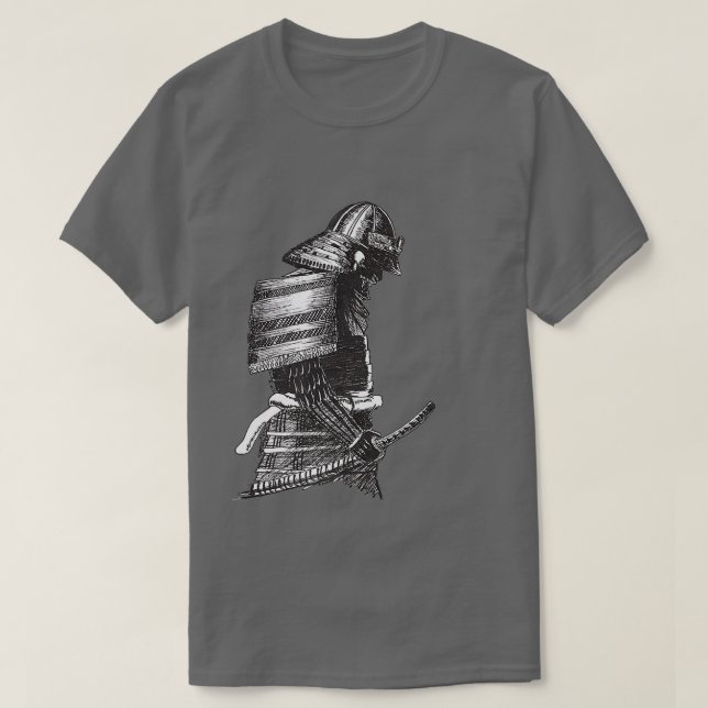 Camiseta Anime Tinto Japonês Samurai Warrior Premium (Frente do Design)
