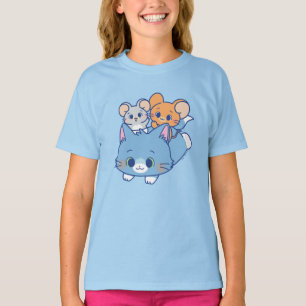Camiseta Anime Tom, Jerry e Tuffy