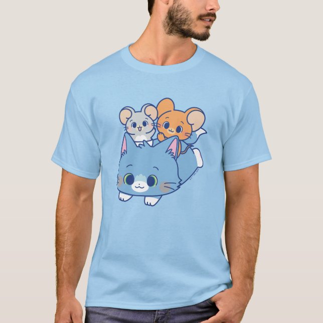 Camiseta Anime Tom, Jerry e Tuffy (Frente)