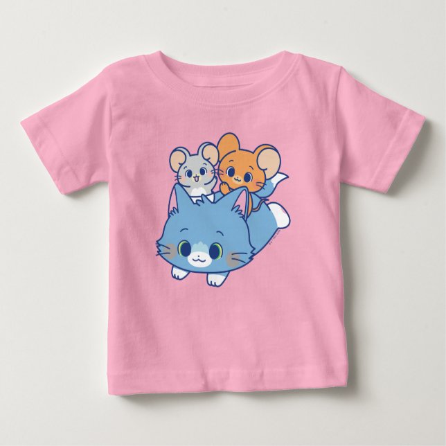 Camiseta Anime Tom, Jerry e Tuffy (Frente)
