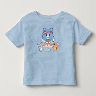 Camiseta Anime Tom, Jerry e Tuffy Dessert Parlor