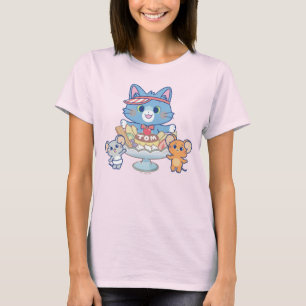 Camiseta Anime Tom, Jerry e Tuffy Dessert Parlor