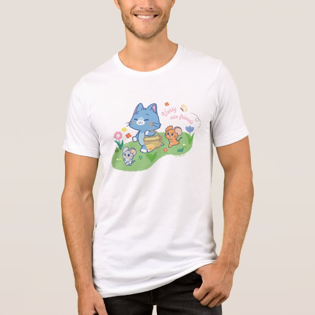 Camiseta Anime Tom, Jerry e Tuffy Picnic (Frente)