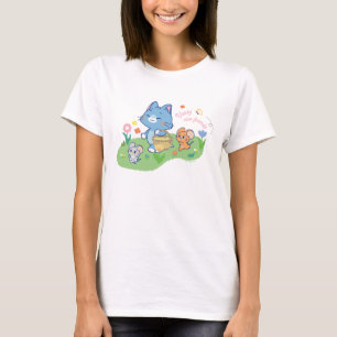 Camiseta Anime Tom, Jerry e Tuffy Picnic