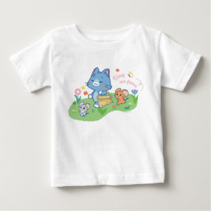 Camiseta Anime Tom, Jerry e Tuffy Picnic