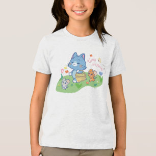 Camiseta Anime Tom, Jerry e Tuffy Picnic
