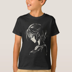 Camiseta Anime Trabalho de arte gráfico animado com manga