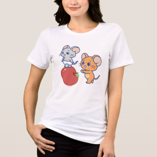 Camiseta Anime Tuffy e Jerry Apple Rolling