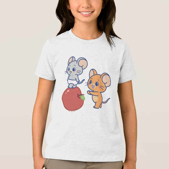 Camiseta Anime Tuffy e Jerry Apple Rolling (Frente)