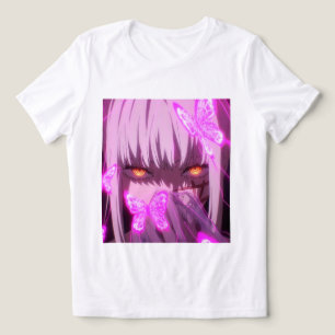 Camiseta anime uma garota rosa foto 4k