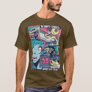 Camiseta Anime Vaporwave Skater Diversão Legal Retrowave 80