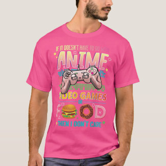 Camiseta Anime Video Games Food  Anime Lovers Idea Girls Bo