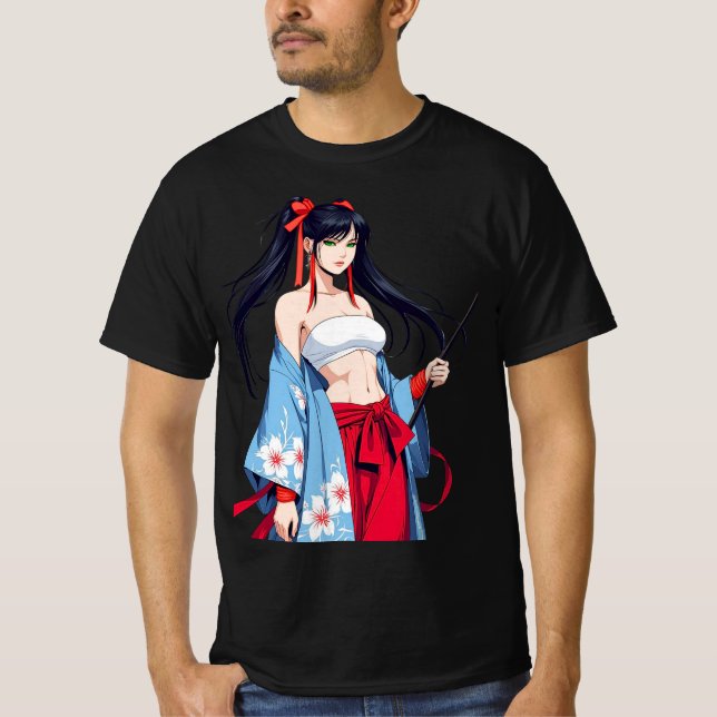 Camiseta Anime Warrior Spirit Kimono Tee (Frente)