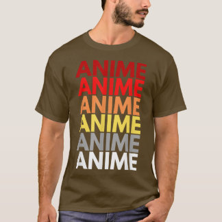 Camiseta Anime Words on Front Colorful Design do Word Anime