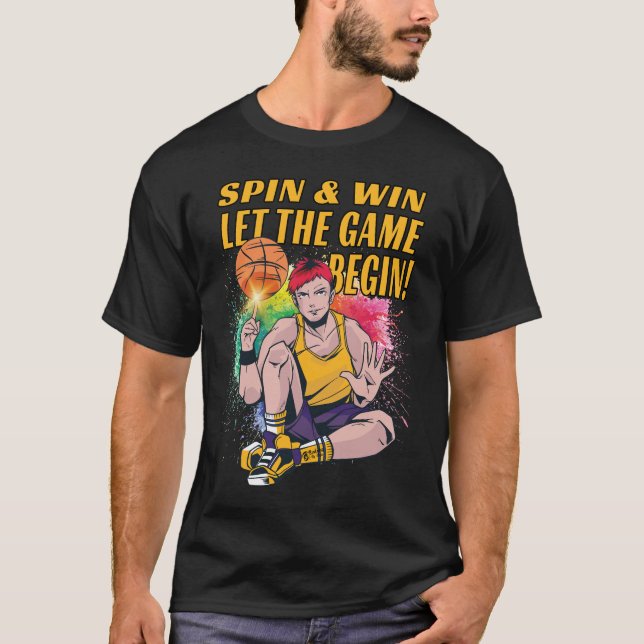 Camiseta Animes de Bola de Cesta Pretos (Frente)